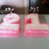21 birthday stars pink