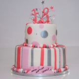 18th birthday cake spots and stripe2