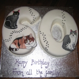 60th birthday cake cats