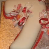 70th birthday cake, orchids3