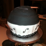 Giant cupcake black and white