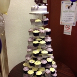 Purple and Silver Wedding Cake 2