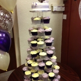 Purple and Silver Wedding Cake 3