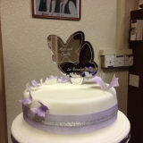 Purple and Silver Wedding Cake 4