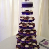 Purple Wedding Cupcake Tower