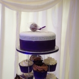 Purple Wedding Cupcake Tower 2