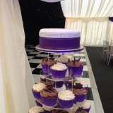 Purple Wedding Cupcake Tower 4