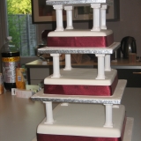 Square 4 tier Wedding Cake 5