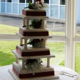 Square 4 tier Wedding Cake